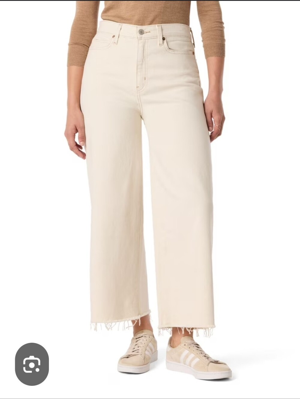 Zara Wide-Leg Jeans in Cream